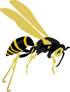 Flying Wasp 2 Clip Art
