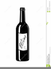 Wine Bottle Label Clipart Image
