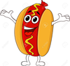 Running Hot Dog Clipart Image