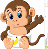 Baby Girl Monkey Clipart Image