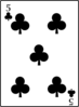 5 Of Clubs Clip Art