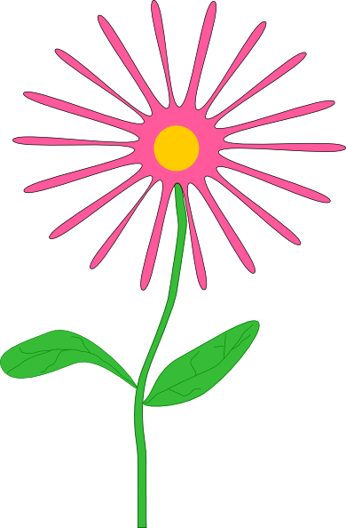 flower clip art images. Jenni Whimsical Pink Flower