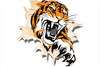 Tiger Playing Football Clipart Image