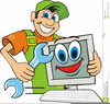 Computer Repair Man Clipart Image