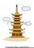 Asian Pagoda Clipart Image