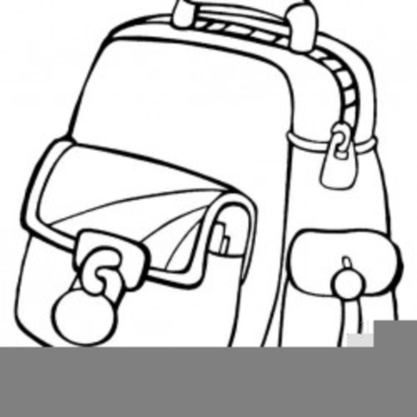 Black And White Backpack Clipart | Free Images at Clker.com - vector