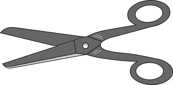 Scissors Metal Cutting Equipment Monochrome Vector Stock