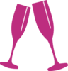 Champagne Glass Pink Clip Art