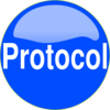 Blue Button Protocol Clip Art