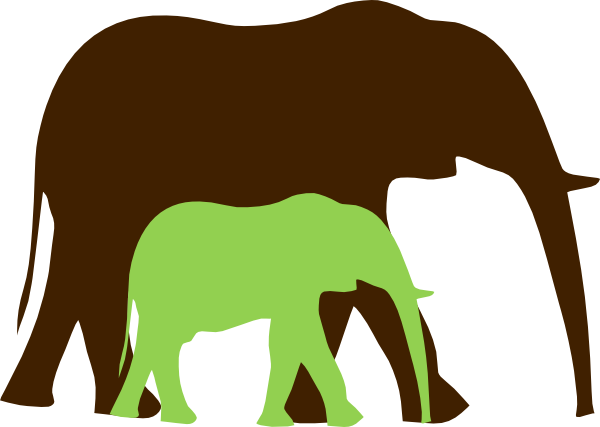clipart green elephant - photo #15