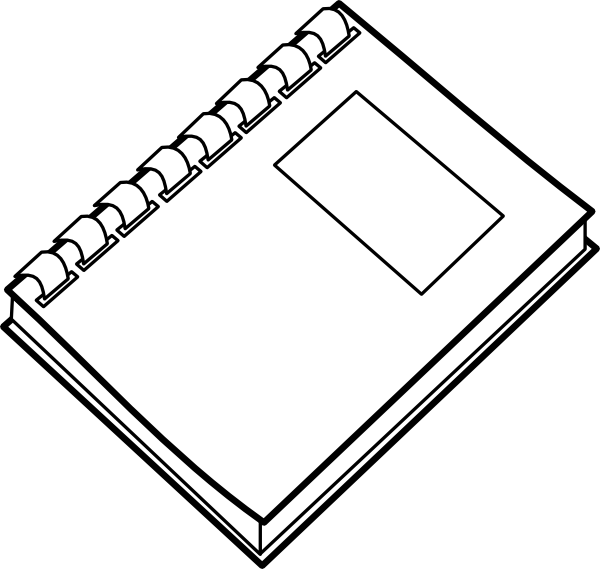 notebook clipart black and white - photo #5