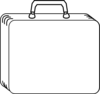 Plain White Suitcase Clip Art