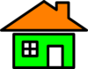House Orange And Green Clip Art