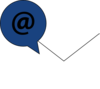 Email Icon White W/ Blue Clip Art
