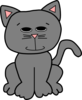 Purr Gray Clip Art