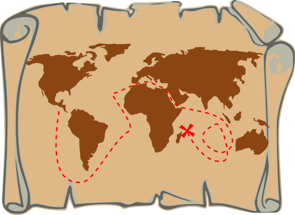 pirate map clipart - photo #4