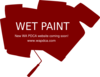 Wet Paint Sign With Website Clip Art