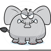 Sad Elephant Clipart Image