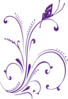 New Purple Butterfly Scroll Clip Art