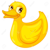 Duck In Rain Clipart Image