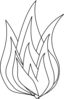 Flames Black And White Clip Art