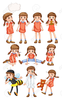 Thinking Girl Clipart Image