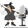 Woman Stomping Cigarette Clipart Image