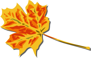 Fall Coloured Leaf Clip Art