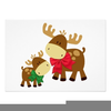 Merry Chris Moose Clipart Image