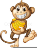 Free Clipart Bananas Monkey Image