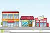 Row Of Shops Clipart Image