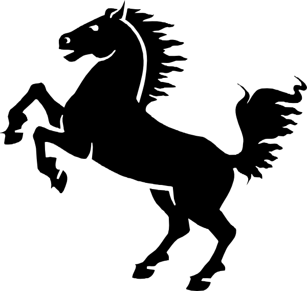 mustang horse logo. Black Horse clip art