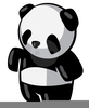 Bear Black And White Clipart Image