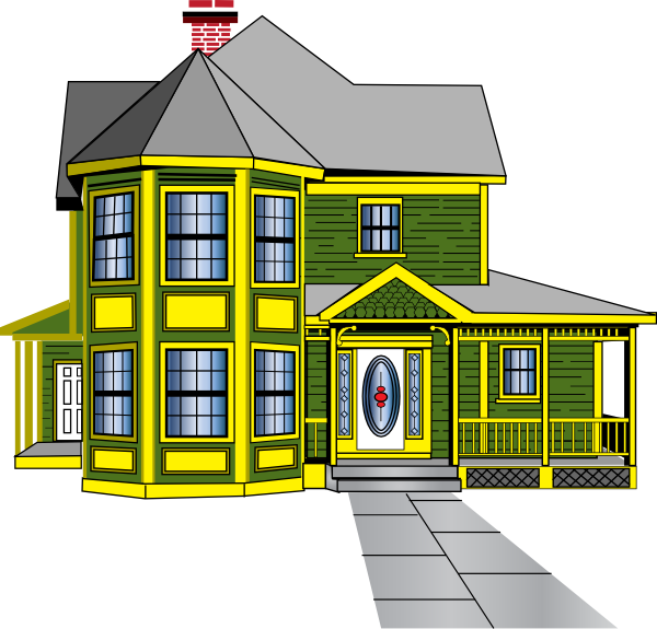 clipart yellow house - photo #29