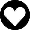 Black Heart Outline Clipart Image