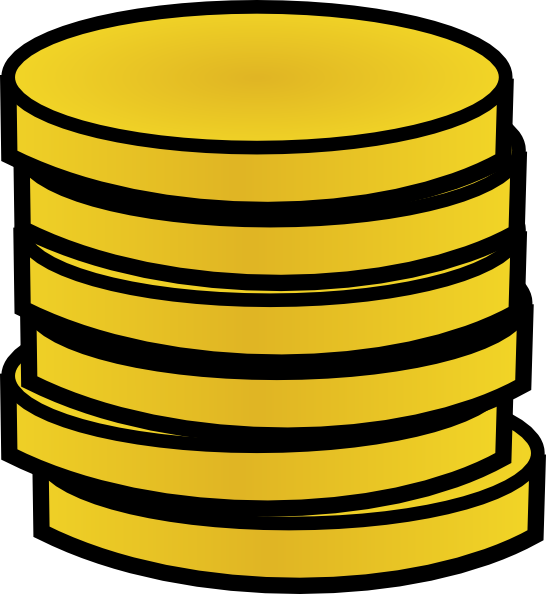 clip art book stack. Gold Coins In A Stack clip art