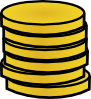 Gold Coins In A Stack Clip Art