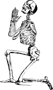 Praying Skeleton Clip Art