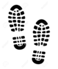 Running Footprints Clipart Image
