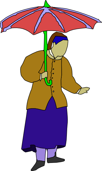 Lady Walking Holding Umbrella Clip Art At Clker Com Vector Clip Art Online Royalty Free Public Domain