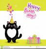 Birthday Cats Clipart Image