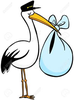 Baby Stork Clipart Free Image
