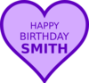 Smith Bday Purp Clip Art