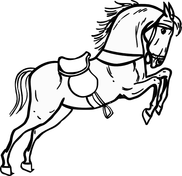 horse clip art black and white - photo #23