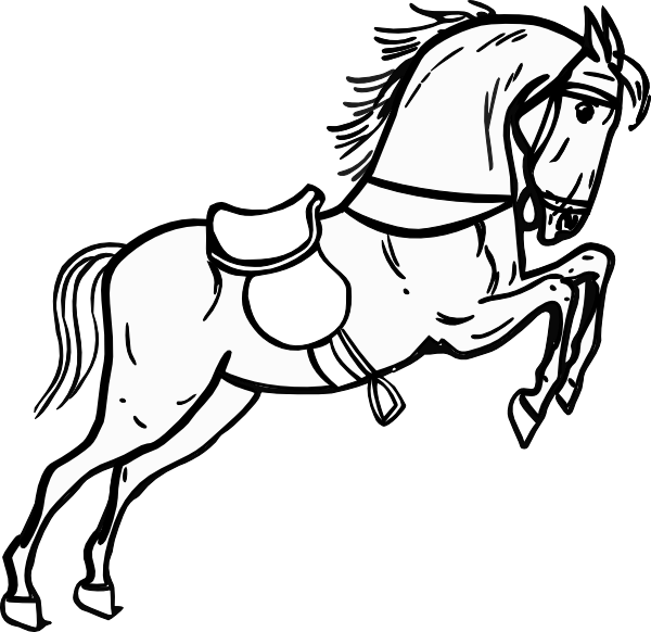 free horse clipart black and white - photo #40