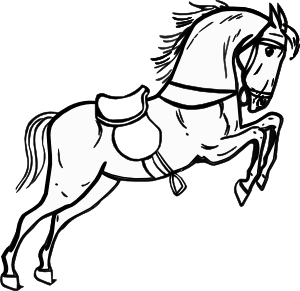 Jumping Horse Outline Clip Art