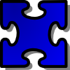 Jigsaw Blue Clip Art