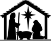 Christmas Mangers Clipart Image