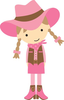 Free Cute Cowgirl Clipart Image