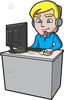 Call Centre Agent Clipart Image